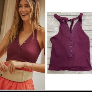 Free People  Happiness Runs Henley Tank in Jasper